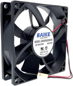 Baike DBA09225B24G 92mm DC 24V 4000RPM High Speed CFM Server Cooling Fan,92X92X25mm Dual Ball Bearing 74.5CFM 2Pin Fans