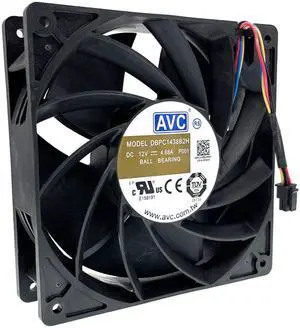 DBPC1438B2H P001 Miner Mining Cooling Fan 140mm 14cm,140X140X38mm 12V Dual Ball 6900RPM Powerful High Speed Airflow CFM Cooler