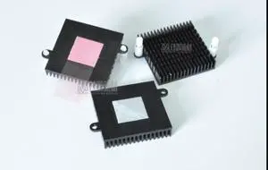 3-pack North and South Bridge heat sink with tape, ear stick to motherboard chip, black gold radiator 45mm*45mm*9mm, diagonal hole 55mm