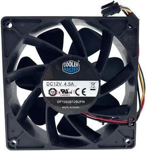 High Speed 120mm Cooling Fan 12cm,DF1203812B2FN DC 12V 4.50A 120X120X38mm Miner Cooler
