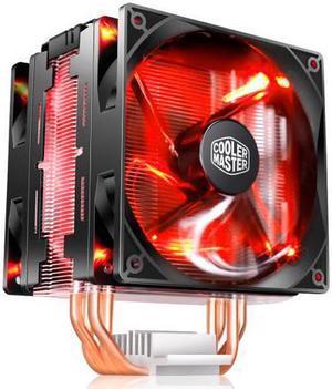 RR-T4PR-16PR-C1 cooler master Blizzard T400 PRO (Red) - CPU Cooler with Dual (2x) XtraFlo 120mm LED PWM Fan, 4 Direct Contact Heatpipes, "Black Top Cover", Intel/AMD Universal Mounting