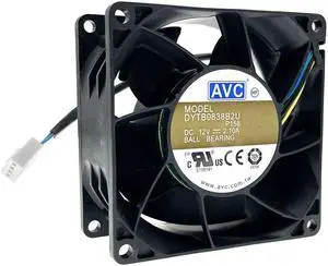 12v Ball Bearing Cooling Fan 8038,New for AVC DYTB0838B2U 2.1A 80X38mm 4-pin PWM,High Speed CFM Air Flow,for Car Boost Miner