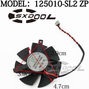 Original 125010-SL2ZP / 125010-SL1ZP DC 12V 0.08A diameter 47MM, hole pitch 39MM, graphics card fan