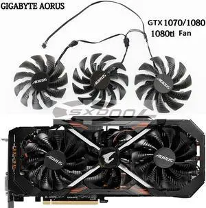95mm For Gigabyte AORUS GTX 1070/1080/1080Ti original graphics fan T129215BU (3 piece per set)