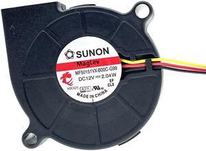 NEW original SUNON MF50151VX-B00C-G99  DC12V 2.04W hole pitch 58mm 5015 fan 50mm X15mm blower cooling fan