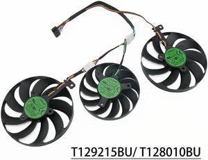 For ASUS Radeon RX 5600/RX 5700/RX 5700XT TUF Gaming graphics cooling fan T129215BU & T128010BU (2 large and 1 small fans)