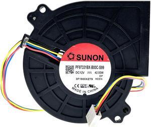 Blower Fan 97mm PWM 9733 DC 12V 42.00W Original Sunon PF97331BX-B00C-S99 6800RPM High Speed Air Flow Extractor