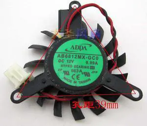 New For NVIDIA graphics card cooling fan ADDA AB6812MX-GC0 NV-1035-C3 0.09A 2-wire 2-pin