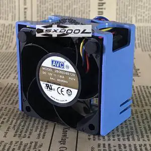 Original server fan 2B06038B12S 23.10535.001 fan with blue basket holder , AVC 6cm 6038 DC12V 1.8A a large air cooler 4wires PWM cooling fan