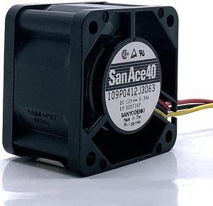 109P0412J3063 40mm High Speed Cooling Fan 4028 for Sanyo 4cm DC 12V 3-wire Speed CPU Server Switch Power Fan