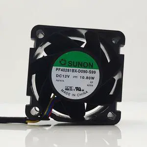 40mm High Speed Cooling Fan,Original for Sunon PF40281BX-D090-S99 12V 10.80W 4028 40X40X28mm 22000RPM 62dBA