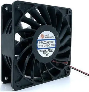 12038 120mm 12cm DC 24V Cooling Fan,PEAD2A238BH 2.63A High Speed Airflow Powerful Strong Server Inverter Fans