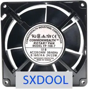 FP-108-7 12738 AC220V 127mm 12.7cm 220V Dual Ball Bearing 127X127X38mm Industrial Case Cabinets Cooling Fan