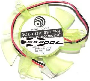 Power Logic PLD05010S12H 12V 0.2A 2 wires 2 pins vga fan graphics card cooler