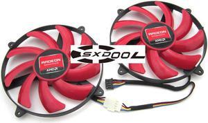 1 Pair ffor NTK FD7010H12S ultra-thin graphics card fan mounting Diameter 85mm 4-wire PWM fan