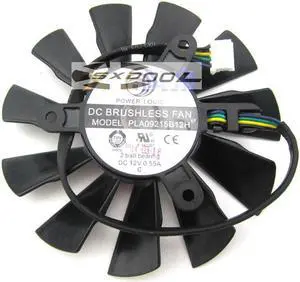 87mm cooler For MSI N560 570 580GTX HD6870 R7770 Power Edition N550GTX-Ti Cyclone II 1GD5/OC, N550GTX-Ti-Blizzard 1G graphics card cooling fan PLA09215B12H DC12V 0.55A
