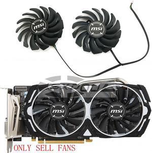 1 pair For MSI RX 470 480 570 580 ARMOR RADEON RX488 RX578 RX588 RX478 4G graphics card cooling fan  PLD09210S12HH