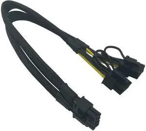 8 Pin Male to Dual 8 Pin(6+2) Male PCIe Power Adapter Cable for Dell T3600 T3610 T5600 T5610 T5610 T7600 T7610 5810 T5810 T7810 13-inch(34cm) d and two 8 pin(6+2)