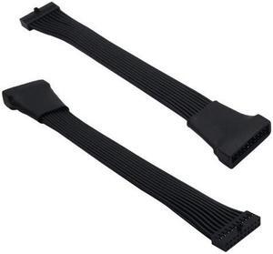 (2-Pack) Small Mini USB 3.0 19 Pin Internal Extension Header Adapter Cable for Motherboard 5.9-inch(15cm)