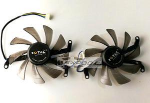 1 pair For Zotac GTX760 2GD5 4GD5 Thunderbolt version HA T129215SU 12V graphics fan