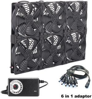 12cm 120mm High Speed Large Air Flow 110V 220V BTC LTC Mining Machine Workstation Cabinet Graphics Card Rack Cooler Cooling Fan