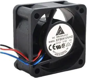 New Quiet Cooling Fan for Dell Power Connect 6224 6224F 6224P 6248 (XT800) 6248P, 12V 0.18A Delta EFB0412VHD 40x40x20mm