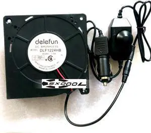 DLF1224HB For Car cold air cushion blower 24V 12032 double ball turbo blower  12cm 120mm cooling fan