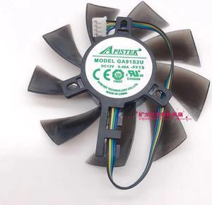For APISTEK GA91S2U PFTA 0.40A 4-pin diameter 85mm, hole distance 40mm,graphics card fan Daul ball bearing Black
