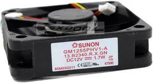 New SUNON GM1255PHV1-A 12V 1.7W 5515 55mm x 15mm for BenQ Optoma Nut S1 Honghe H71W projector equipment cooling fan 3-wire 3-pin