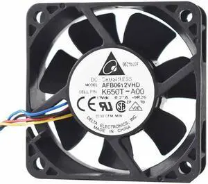 Delta AFB0612VHD 6020 6cm 12V 0.27A double ball Bearing 60mm x 20mm cooling fan 4-wire 4-pin