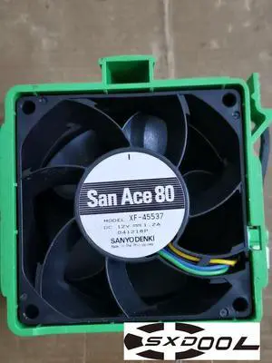 SAN ACE 80 XF-45537 DC 12V 1.2A 041218P For SANYO DENKI Server cooling fan w/Green Basket