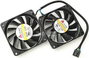 Y.S TECH 7010 7CM DAUL cooling fan 4-wire PWM speed regulation ultra-thin fan FD127010LB -H 12V 0.15A