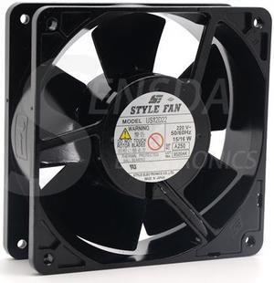 12CM STYLE Fan 12038 US12D22 220V 15/16W  full metal axial server Inverter PLC AC Cooling Fan high quality