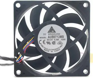 Original AUB0712MB 7cm 7015 12V 0.24A 4-pin PWM cooling fan Delta 3800 RPM 24.96CFM case cooler computer CPU fan