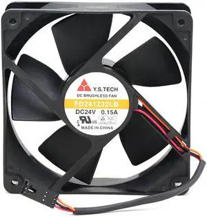12CM  Y.S Tech FD241232LB  12032 DC 24V 0.15A three line drive case fan 120*120*32mm computer cooling fan