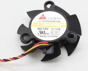 4CM Y.S Tech MW-410M12S 4010 DC12V 0.12A YD124010HB Video Axial Graphics Card Cooling Fans