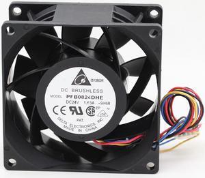8CM new original PFB0824DHE DC 24V 1.63A 8038 80mm 4 -pin  PWM inverter industrial server cooling fans case cooler