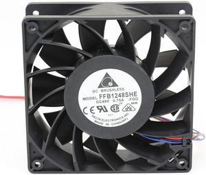 Original delta 12cm 1238 120*120*38mm 12*12*3.8cm cooling fan 12038 DC48v 0.75a ffb1248she double ball speed measuring heat radiation fan