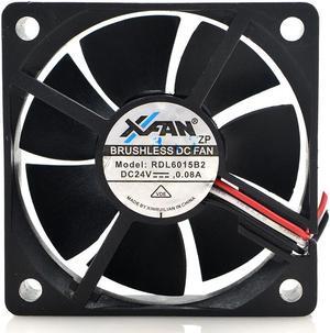 6CM Industrial cooling fan XFAN RDL6015B2 DC24V 0.08A 6025  3-PIN axial case 60mm 25MM cooler 60mm heatsink