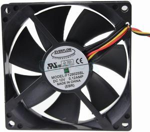 New EVERFLOW F129025SL DC12V 0.12A 9cm 9025  3-Pin Hydraulic Bearing Cooling Fan