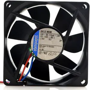 8412 NGM 8CM DC12V 0.11A 8025 815V 1.3W  high end quiet cooling fan 80*25MM 2WIRE