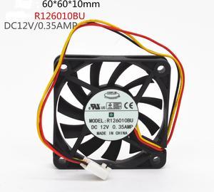 New original EVERFLOW R126010BU 6010 6CM DC12V 0.35A 60*60*10mm Double ball bearing  high air flow silent cooling fan