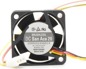 New original San Ace Sanyo 109P0424H6D14 DC24V 0.07A 4CM 40MM 4020  3-Wire 3-Pin Inverter Cooling Fan computer case cooler
