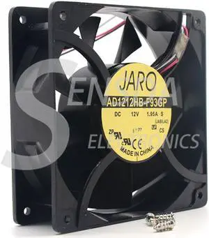 ADDA JARO AD1212HB-F93GP  12cm 38mm 12038 New original 200CFM PC Cooling fan 3pin Metal 4 Screws Ball Bg 330*  12V 1.95A 200CFM PC Cooler 3pin Metal 4 Screws Ball Bg