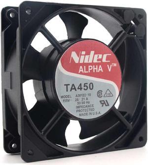 New original Nidec Alpha V TA450 A30122-10 930402 115V AC 120x120x38mm All metal Cooling Fan