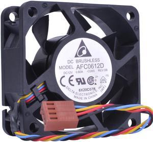 Original AFC0612D 12V 0.60A 6CM 6025 delta PWM fan case temperature control cooler