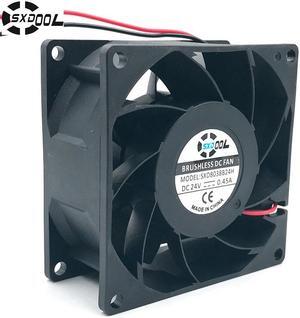 New SXDOOL SXD8038B24H 80X80X38mm 8cm 8038 DC 24V brushless cooling fan 0.45A 6000RPM 83.5CFM 57DBA for server inverter case