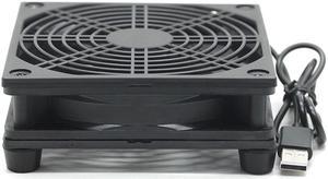 NEW Router Cooling Fan DIY PC Cooler TV Box Wireless Silent Quiet DC 5V USB power 120mm fan 120x25mm 12CM W/Screws Protective net 1200RPM
