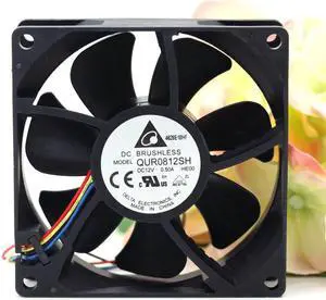 NEW original 8CM QUR0812SH 8025 12V 0.5A PWM fan speed control speed cooler