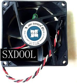 New original JMC DATECH 0825-12HBTL 12V 0.35A 8CM 8025 3-wire 3-pin Temperature Control Cooling Fan